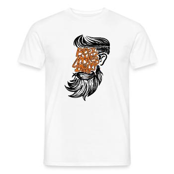 Déclaration de barbe humoristique Porteur de barbe complète - T-shirt homme - blanc - Devant - AI Model Male 178 dark (178cm)