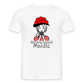 Lustiges Schwarzwald Maidle Bollenhut Design - Männer T-Shirt - Weiß - Vorne - AI Model Male 178 dark (178cm)