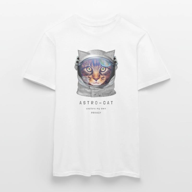 | de chat de l’espace Chat astronaute dans l’espace T-shirt homme
