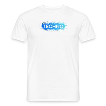 Techno Techno Blue Splat - Men's T-Shirt - white - Front - AI Model Male 178 dark (178cm)