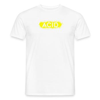Acid Splat Techno Trance House Jazz 303 - T-shirt homme - blanc - Devant - AI Model Male 178 dark (178cm)