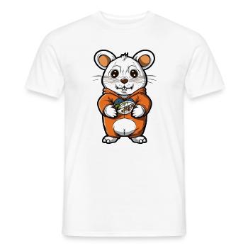 Mignon Souris Derson Hoodie Design - T-shirt homme - blanc - Devant - AI Model Male 178 dark (178cm)