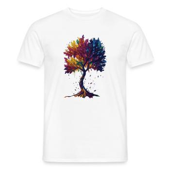 Tree of Life - Men's T-Shirt - white - Front - AI Model Male 178 dark (178cm)
