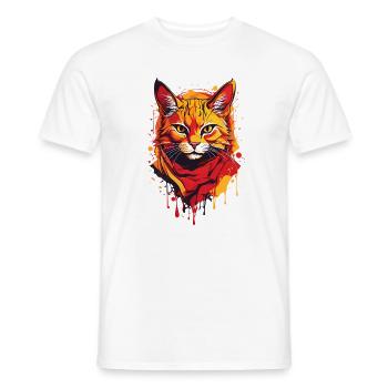 Cool Cat - Men's T-Shirt - white - Front - AI Model Male 178 dark (178cm)