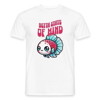 Betta im Kawaii Stil, Retro Schrift, Betta Spruch - Männer T-Shirt - Weiß - Vorne - AI Model Male 178 dark (178cm)