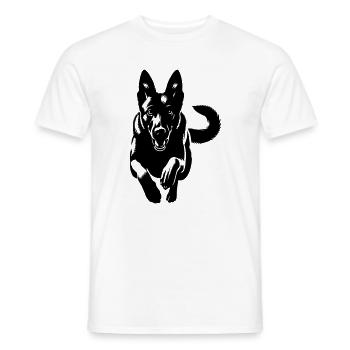 Malinois - Men's T-Shirt - white - Front - AI Model Male 178 dark (178cm)