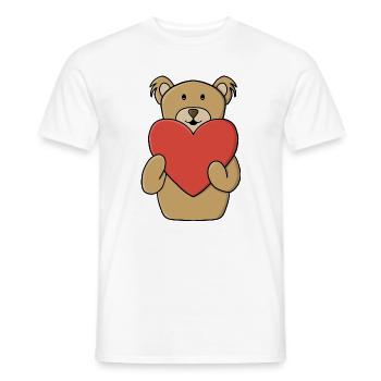 Je t’aime - T-shirt homme - blanc - Devant - AI Model Male 178 dark (178cm)