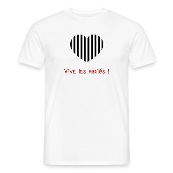 WEDDING. BRIDE-TO-BE. Bachelorette party. TEAM. TEAM MARIEE - Men's T-Shirt - white - Front - AI Model Male 178 dark (178cm)
