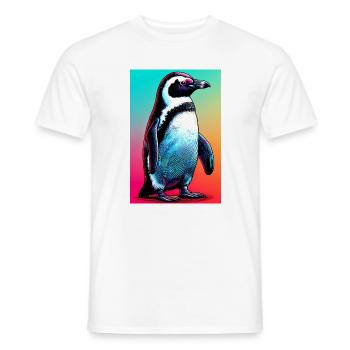 penguin - Men's T-Shirt - white - Front - AI Model Male 178 dark (178cm)