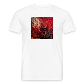 Feuerwirbel Leinwanddruck - Männer T-Shirt - Weiß - Vorne - AI Model Male 178 dark (178cm)