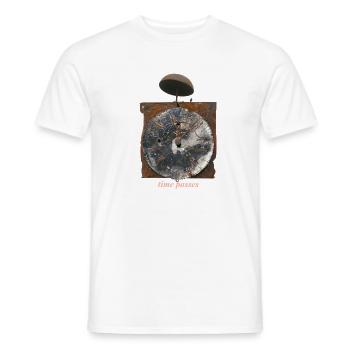 Horloge rouillée Le temps passe - T-shirt homme - blanc - Devant - AI Model Male 178 dark (178cm)