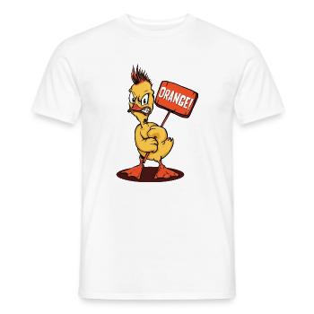 Angry Duck Punk Orange - Men's T-Shirt - white - Front - AI Model Male 178 dark (178cm)