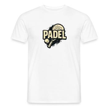 Padel Kraft Logo - T-shirt homme - blanc - Devant - AI Model Male 178 dark (178cm)