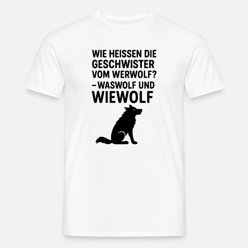 werwolf witziger spruch kinder grundschule - Männer T-Shirt - Weiß