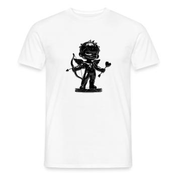 Black Cupid with Bow - Men's T-Shirt - white - Front - AI Model Male 178 dark (178cm)