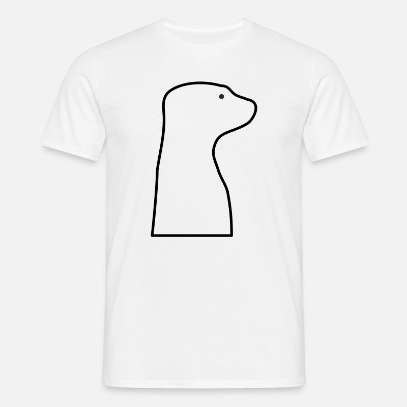 Erdmännchen - Männer T-Shirt - Weiß