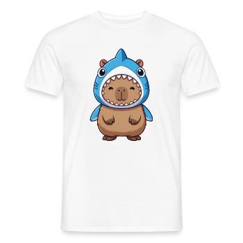 Cute Capybara Hamster Guinea Pig Costume Samba - Men's T-Shirt - white - Front - AI Model Male 178 dark (178cm)