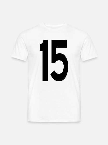 15 Fifteen Numbers - Men's T-Shirt - white