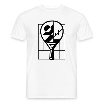 Padel-Racket – Padeliste - Männer T-Shirt - Weiß - Vorne - AI Model Male 178 dark (178cm)