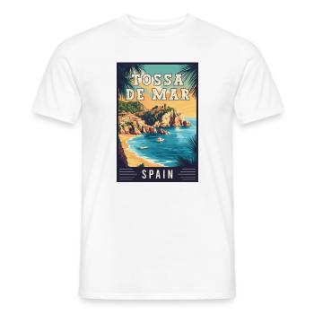 Entdecken Sie das faszinierende Tossa de Mar in Spanien - Männer T-Shirt - Weiß - Vorne - AI Model Male 178 dark (178cm)