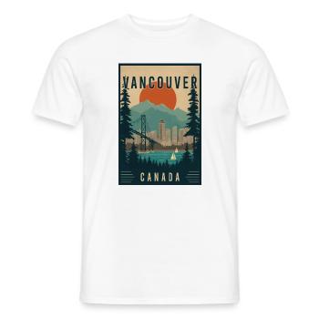 Explore Pacific Northwest City Vancouver in Canada - Men's T-Shirt - white - Front - AI Model Male 178 dark (178cm)