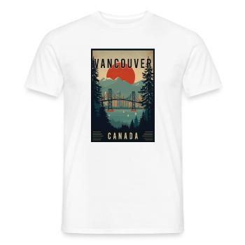 Experience Pacific Northwest City Vancouver Canada - Men's T-Shirt - white - Front - AI Model Male 178 dark (178cm)