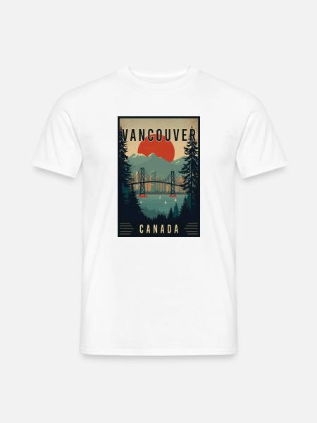 Erleben Sie die Stadt im pazifischen Nordwesten, Vancouver, Kanada - Männer T-Shirt - Weiß