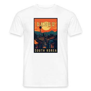 Discover Vibrant Daegu in South Korea - Travel Art - Men's T-Shirt - white - Front - AI Model Male 178 dark (178cm)