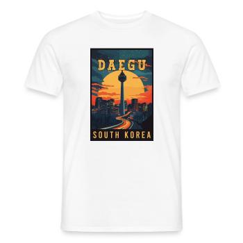 Entdecken Sie das lebendige Daegu in Südkorea - Männer T-Shirt - Weiß - Vorne - AI Model Male 178 dark (178cm)