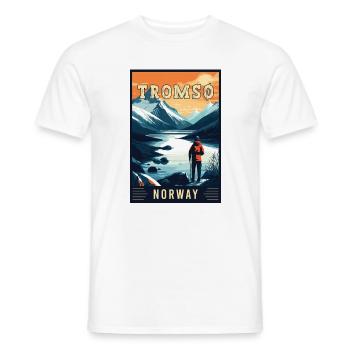 Entdecken Sie das arktische Abenteuer von Tromsø in Norwegen - Männer T-Shirt - Weiß - Vorne - AI Model Male 178 dark (178cm)