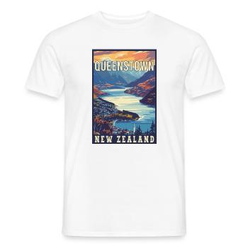 Experience Queenstown in New Zealand - Men's T-Shirt - white - Front - AI Model Male 178 dark (178cm)