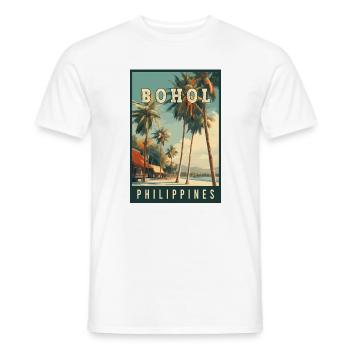 Découvrez l’île tropicale de Bohol aux Philippines - T-shirt homme - blanc - Devant - AI Model Male 178 dark (178cm)