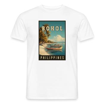 Découvrez l’île tropicale de Bohol aux Philippines - T-shirt homme - blanc - Devant - AI Model Male 178 dark (178cm)