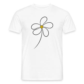 FLOWER. NATUR. ROMANTISCH. JUBILÄUM. HAPPY - Männer T-Shirt - Weiß - Vorne - AI Model Male 178 dark (178cm)