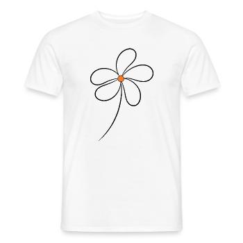 FLOWER. JUBILÄUM. HERZLICHEN GLÜCKWUNSCH ZUM GEBURTSTAG. ALLES GUTE ZUM GEBURTSTAG - Männer T-Shirt - Weiß - Vorne - AI Model Male 178 dark (178cm)
