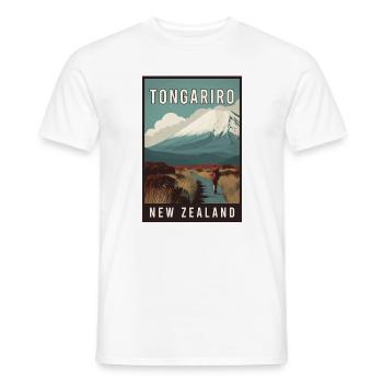 Experience Tongariro in New Zealand - Men's T-Shirt - white - Front - AI Model Male 178 dark (178cm)