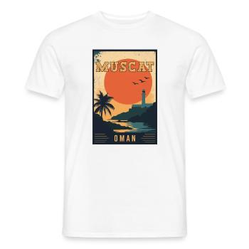 Experience Arabian Beauty of Muscat in Oman - Men's T-Shirt - white - Front - AI Model Male 178 dark (178cm)