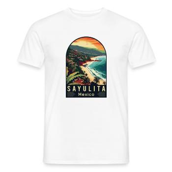 Entdecken Sie das tropische Paradies Sayulita Mexiko - Männer T-Shirt - Weiß - Vorne - AI Model Male 178 dark (178cm)