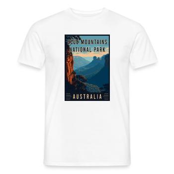 Entdecken Sie den Blue Mountains Nationalpark in Australien - Männer T-Shirt - Weiß - Vorne - AI Model Male 178 dark (178cm)