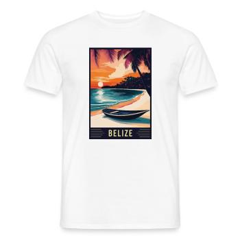 Entdecken Sie das tropische Paradies von Belize - Männer T-Shirt - Weiß - Vorne - AI Model Male 178 dark (178cm)