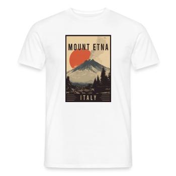 Discover Volcano Adventure and Mount Etna in Italy - Men's T-Shirt - white - Front - AI Model Male 178 dark (178cm)