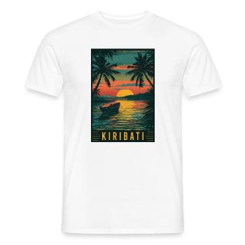 Experience Tropical Island Paradise of Kiribati - Men's T-Shirt - white - Front - AI Model Male 178 dark (178cm)