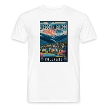 Erleben Sie die Landschaft von Breckenridge in Colorado - Männer T-Shirt - Weiß - Vorne - AI Model Male 178 dark (178cm)