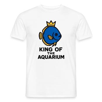 The King of the Aquarium Crowned Discus Fish - Men's T-Shirt - white - Front - AI Model Male 178 dark (178cm)