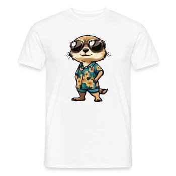 Vacances des comics de suricate - T-shirt homme - blanc - Devant - AI Model Male 178 dark (178cm)