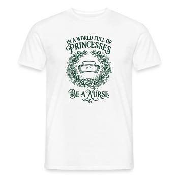 Dans un monde plein de pronesses, sois infirmière - T-shirt homme - blanc - Devant - AI Model Male 178 dark (178cm)