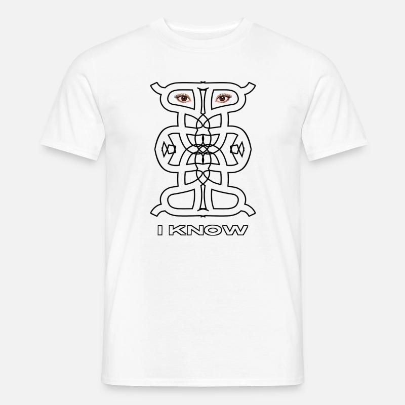 I Know - Abstract Symbolic Observer - Men's T-shirt - white