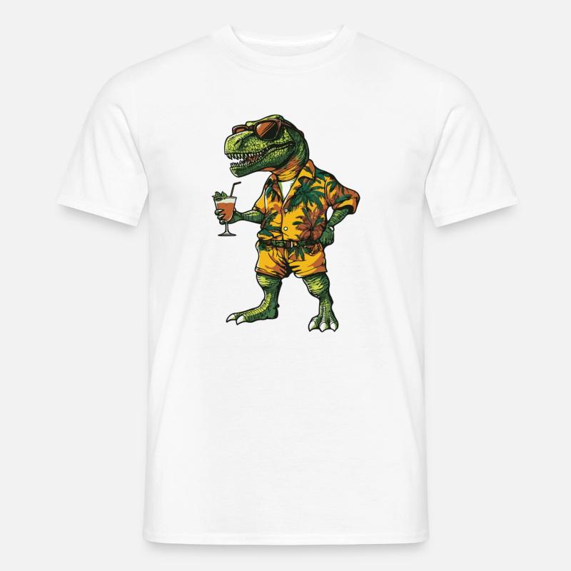 Dinosaur T-Rex Comic Summer - Men's T-Shirt - white