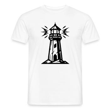 Icône du Phare - T-shirt homme - blanc - Devant - AI Model Male 178 dark (178cm)
