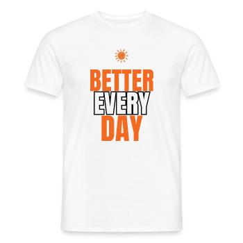 Citation motivationnelle pour un meilleur quotidien - T-shirt homme - blanc - Devant - AI Model Male 178 dark (178cm)